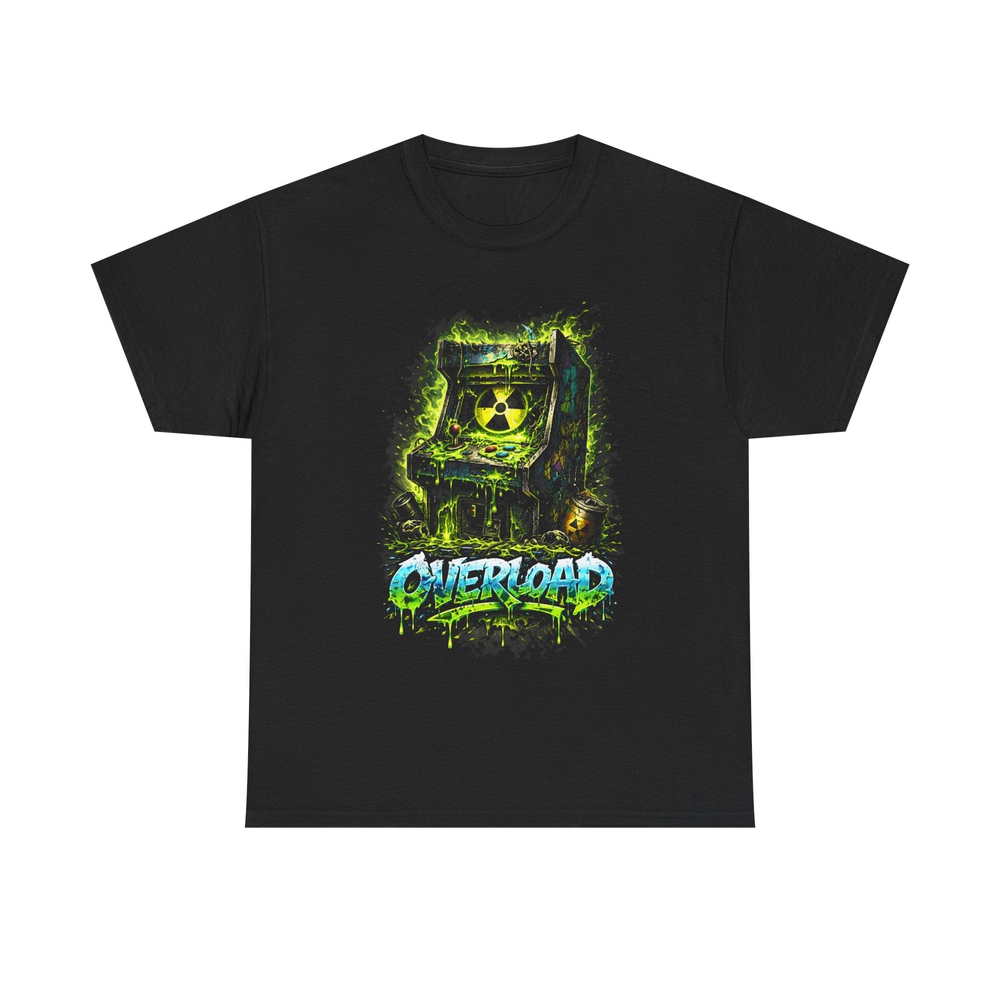 T-Shirt — Neon Nuclear Arcade 'OVERLOAD' Retro Gaming Graphic Tee