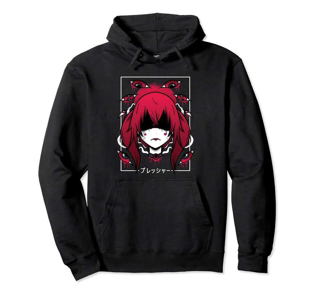 Anime Goth Gothic Sad Japanese Vaporwave Hoodie - Graphic Print Unisex