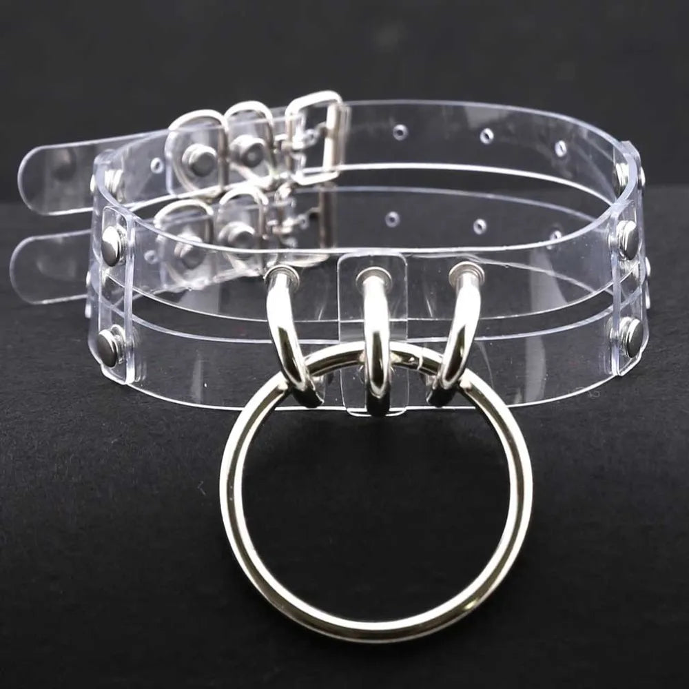 Punk Choker Collar Goth Necklace Big Transparent  Straps Chocker Women Girls Trendy Rock Sexy Harajuku Emo Gothic Jewelry