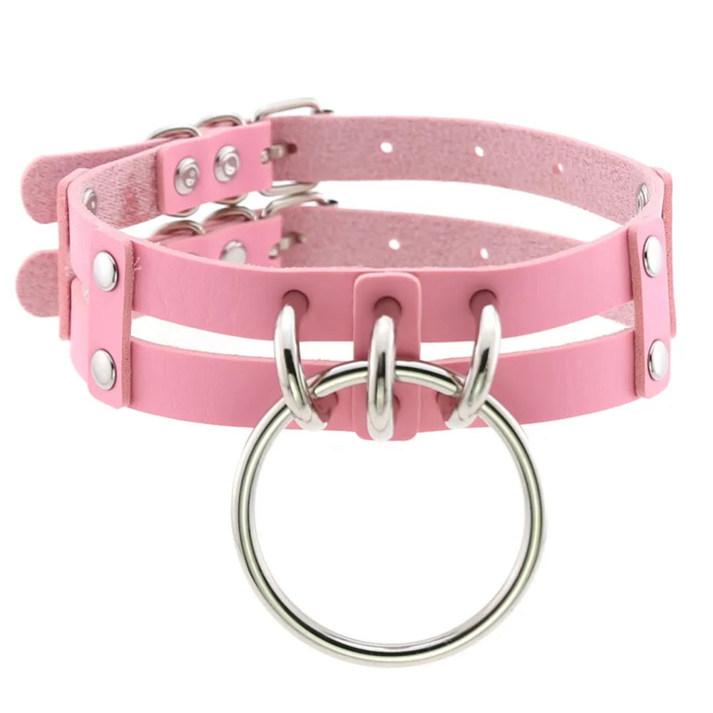 Punk Choker Collar Goth Necklace Big Transparent  Straps Chocker Women Girls Trendy Rock Sexy Harajuku Emo Gothic Jewelry