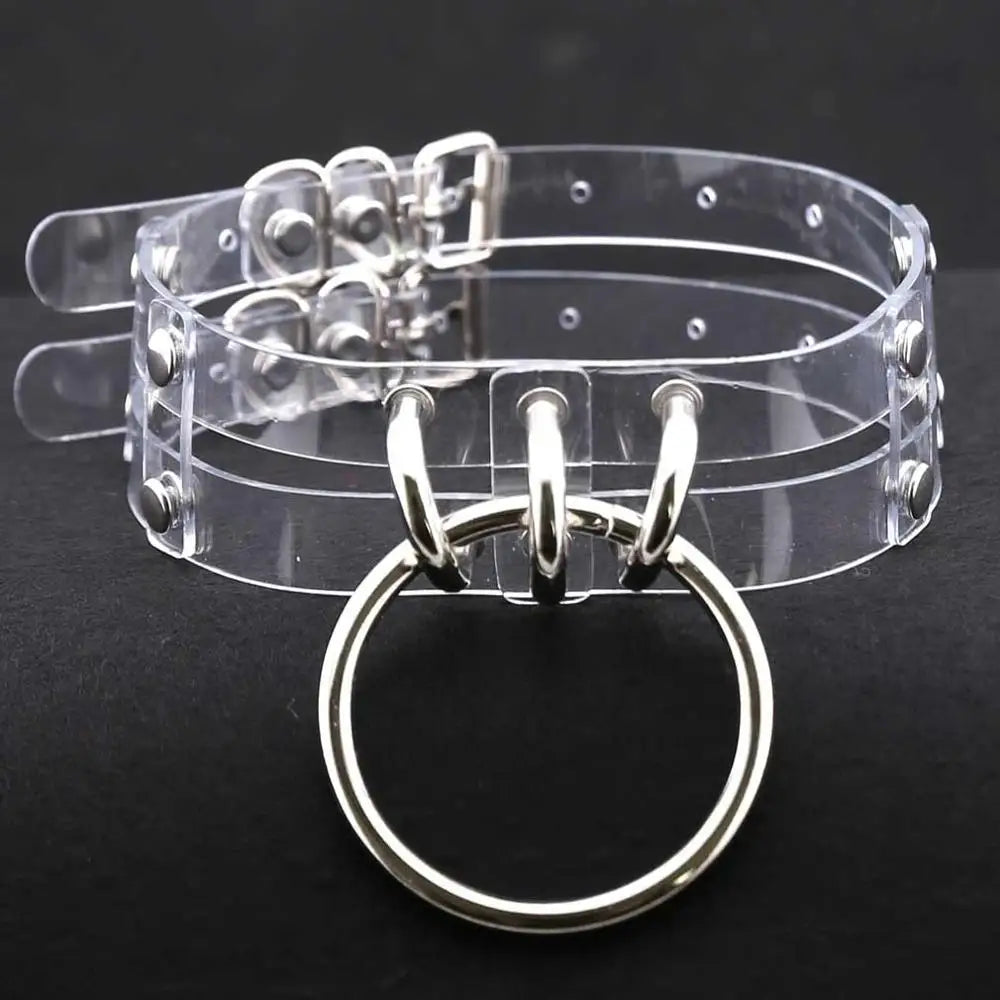 Punk Choker Collar Goth Necklace Big Transparent  Straps Chocker Women Girls Trendy Rock Sexy Harajuku Emo Gothic Jewelry