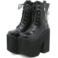 Platform Boots Metal Chain Goth Punk Women's