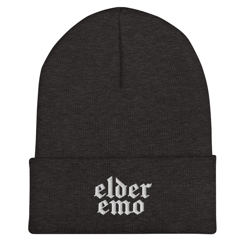 Elder Emo Embroidered Beanie