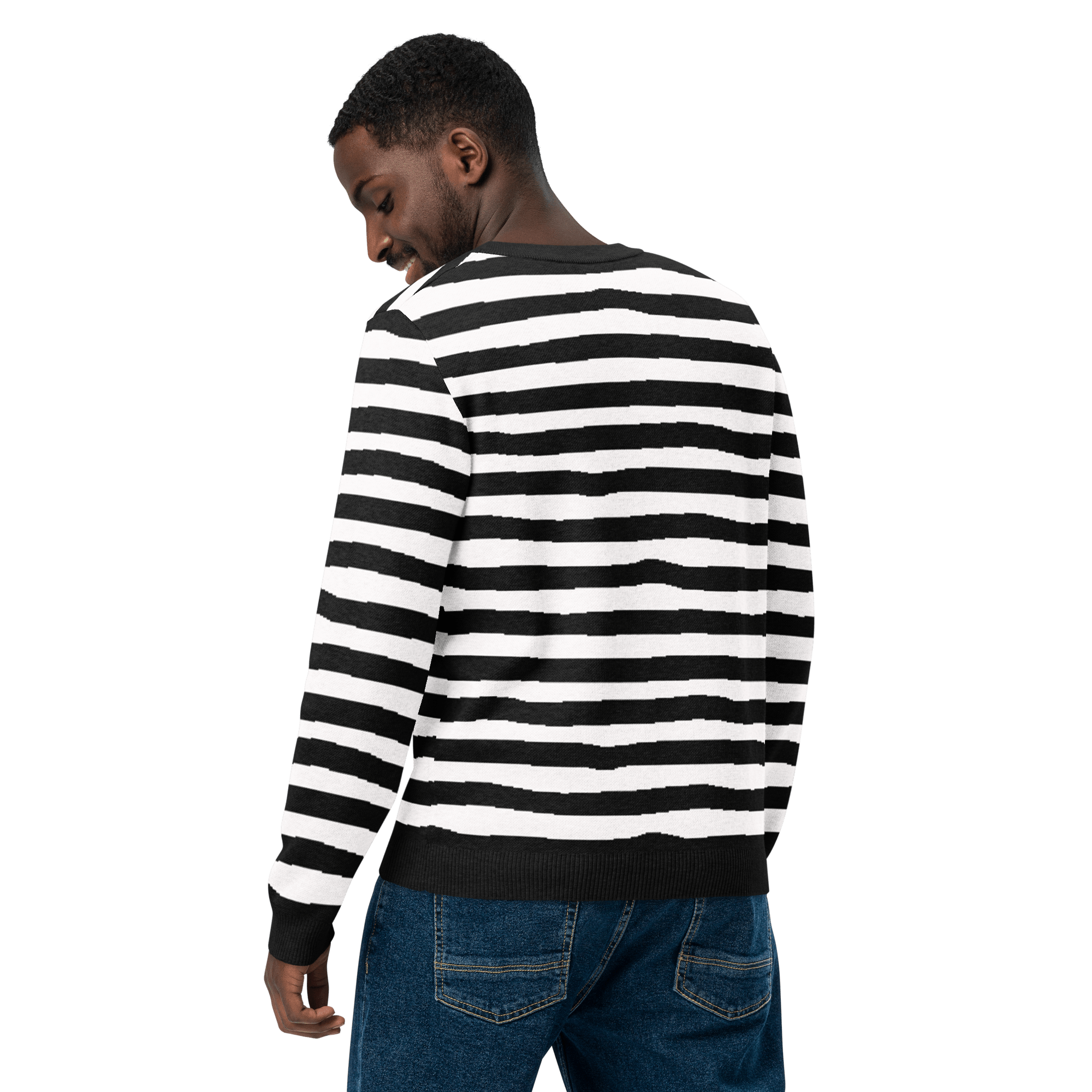 Pugsley Print Knit Crewneck Sweater